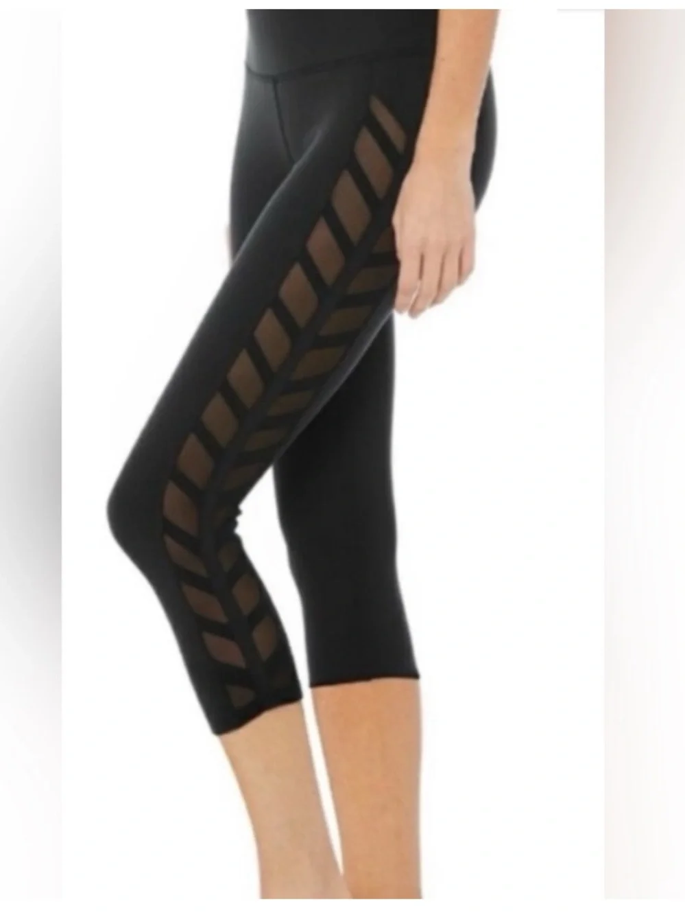 Alo yoga high waist mesh-crisscross cropped legging small